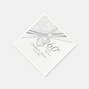 60. Diamond Wedding Jubiläum Serviette