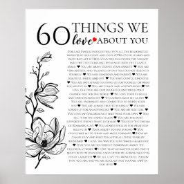 60 Dinge, die wir über Sie Liebe haben, 70. 80. Poster