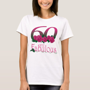 60 et soixantième T-shirt fabuleux de fleur