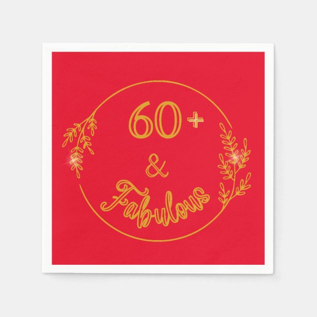 60 Etwas und Fantastisch Serviette (Vorderseite)