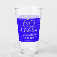 60 & fabelhafte Geburtstagsblauer Silbernamensdatu