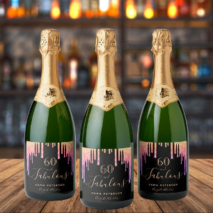 60 fabelhafte Tropfen zum Geburtstag schwarz-rosa 