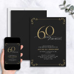 60 & Fabulous Black & Gold Kalligraphie Geburtstag Einladung<br><div class="desc">Es ist dein besonderer Geburtstag, und es ist an der Zeit zu feiern! Will du, den besten Bash in der Stadt zu werfen? Mit dieser 60 & Fabulous Black & Gold Kalligraphie zum Geburtstag laden Sie ein, mit dem höchsten Stil zu beginnen. Es wird sicher sein, den Ton für eine...</div>