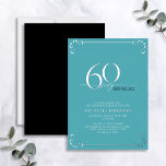 60 & Fabulous Turquoise & Silver Geburtstag Folieneinladung<br><div class="desc">Es ist dein besonderer Geburtstag, und es ist an der Zeit zu feiern! Will du, den besten Bash in der Stadt zu werfen? Mit dieser 60 & Fabulous Turquoise & Silver Calligrafy Birthday Foil Einladung beginnt es mit dem höchsten Stil. Es wird sicher sein, den Ton für eine glamouröse Feier...</div>