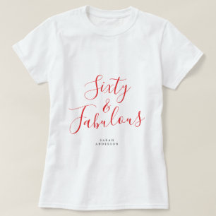 60 Fantastischer Roter Individuelle Name 60. Gebur T-Shirt