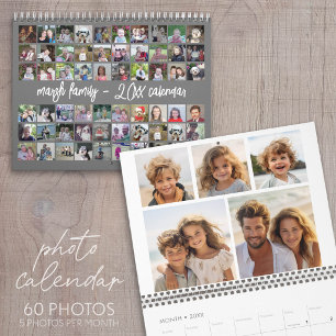 60 Foto - Benutzerdefinierte moderne Familientempl Kalender