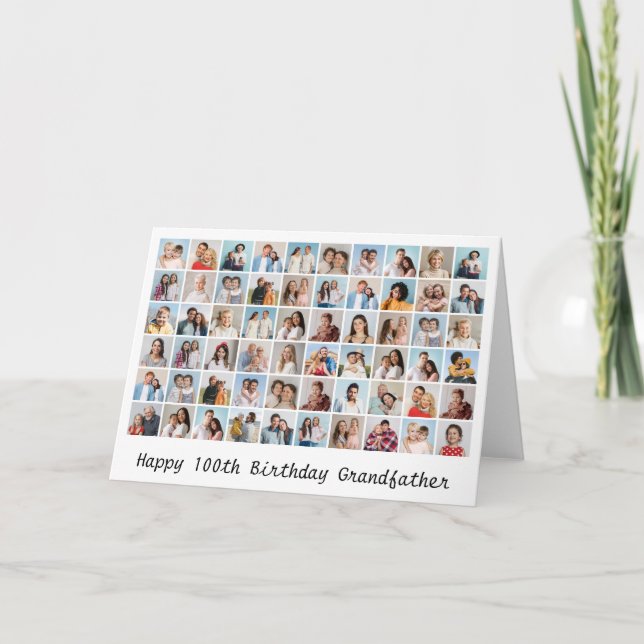 60 FotoCollage Fügen Sie einen beliebigen Namen un Karte (Vorderseite)
