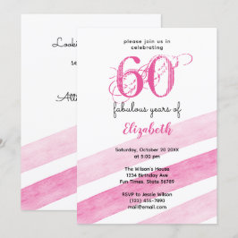 60. Geburtstag 60 fabelhafte Jahre PINK Einladung