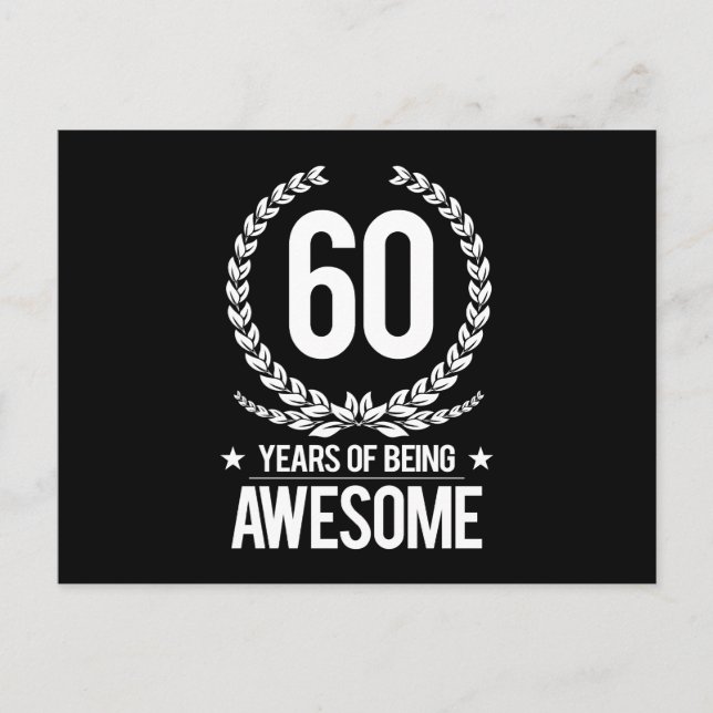 60. Geburtstag (60 Jahre Phantastisch) Postkarte (Vorderseite)