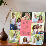 60. Geburtstag 7 Foto Collage Coral Gray Fotoplatte<br><div class="desc">Sage glücklich 60. Geburtstag mit einer personalisierten Foto-Plakette. Die Fotovorlage ist Set für Sie, 7 Ihrer Lieblings-Fotos hinzuzufügen, die in einer Foto-Collage um den Geburtstag Gruß angezeigt werden. Die Formulierung lautet einfach "Happy 60. Geburtstag" in lässiger Typografie. "60." ist tatsächlich bearbeitbar, wenn man das zum Geburtstag gerne hätte. Dieses Design...</div>