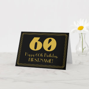 60. Geburtstag: Art Deco Inspiriert Look "60" & Na Karte