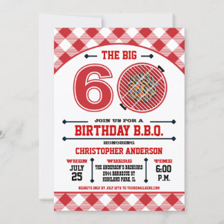 60. Geburtstag Barbecue Einladung