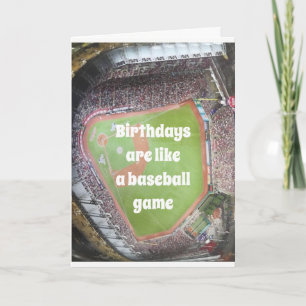 "60. GEBURTSTAG" BASEBALL UND GEBURTSTAG!!! KARTE