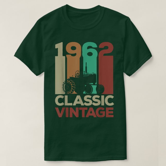 60. Geburtstag Bauer 1962 Retro Vintag T-Shirt (Design vorne)