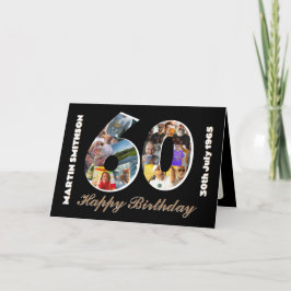 60. Geburtstag bedeutet Fotokarte 60 Jahre alt Karte