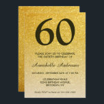 60. Geburtstag Black Gold Glitzer Sparkle Ombre Einladung<br><div class="desc">Feiern Sie Ihren Geburtstag mit dieser stilvollen Glam Classic Elegant Black Yellow Gold Glitzer Sparkle Geburtstagskarte Einladung.</div>