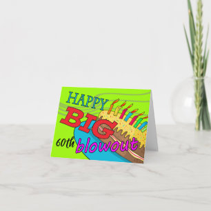 60. Geburtstag Blowout Custom Front Karte