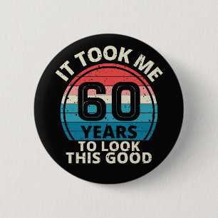 60. Geburtstag Button