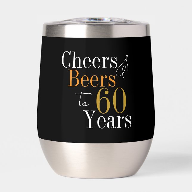 60. Geburtstag Cheers Beers Black Gold (Vorderseite)