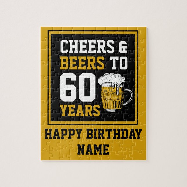 60. Geburtstag Cheers & Biere bis 60 Jahre (Vertikal)