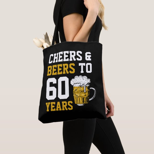 60. Geburtstag Cheers & Biere bis 60 Jahre Tasche (Von Nahem)