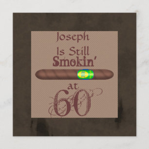 60. Geburtstag Cigar Einladungen Personalisiert