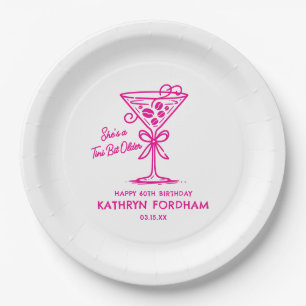 60. Geburtstag Custom Paper Plate Espresso Martini Pappteller