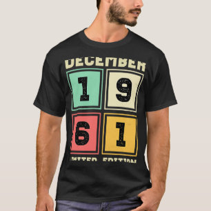 60. Geburtstag Dezember Vintag 1961 60 Jahre T-Shirt