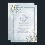 60. Geburtstag Dusty Blauer botanischer Garten Einladung<br><div class="desc">Feiern Sie Ihren 60. Geburtstag stilvoll mit dieser schönen 60. Geburtstagsfeier Dusty Blue Botanical Greenery Einladung! Mit eleganten, staubblauen, botanischen Grünelementen und einem staubblauen Aquarellhintergrund wird diese Einladung Ihre Gäste begeistern. Darüber hinaus können Sie die Party-Details mit modernen handgeschriebenen Kalligrafien auf der Kartenvorderseite personalisieren. Die Rückseite der Karte zeichnet sich...</div>