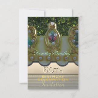 60. Geburtstag Feier Carousel Custom Einladung