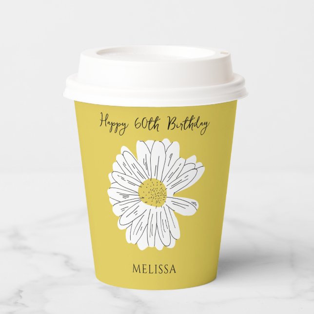60. Geburtstag Frühlingsmessen Blumenkohl-Party Pappbecher (Vorderseite)