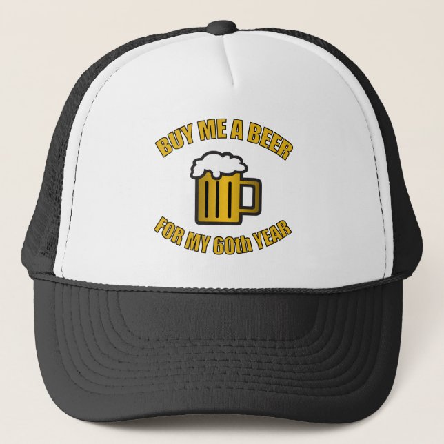 60. Geburtstag Funny Beer Truckerkappe (Vorderseite)