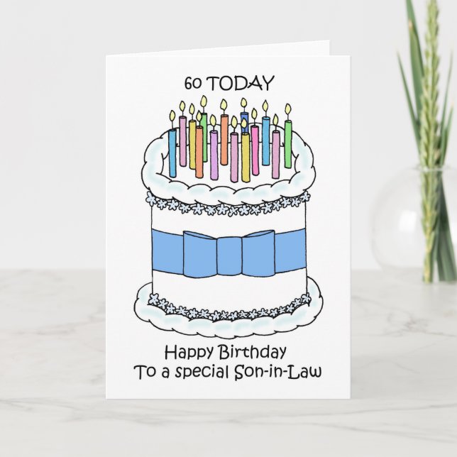 60. Geburtstag für den Schwiegersohn Karte (Vorderseite)