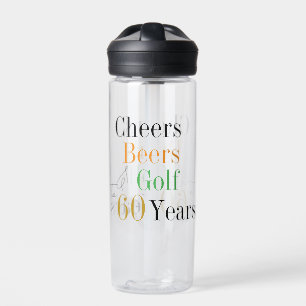 60. Geburtstag Golf Cheers Biere Minimal Trinkflasche