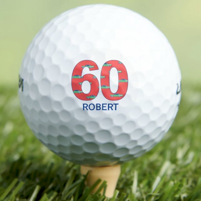 60. Geburtstag Golfbälle 60 Jahre Autos Initialen (Von Creator hochgeladen)