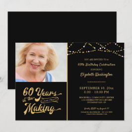 60. Geburtstag in den MAKING String Lights Einladung