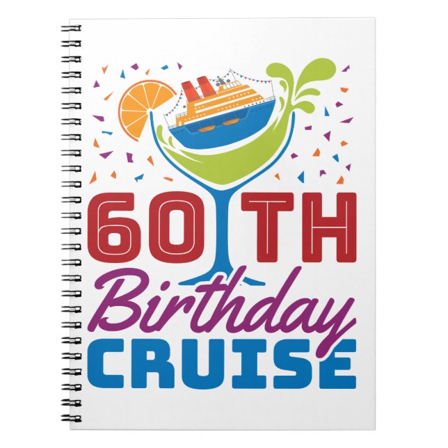 60. Geburtstag Kreuzfahrt 60 Jahre alt Notizblock (Vorderseite)