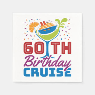 60. Geburtstag Kreuzfahrt 60 Jahre alt Serviette