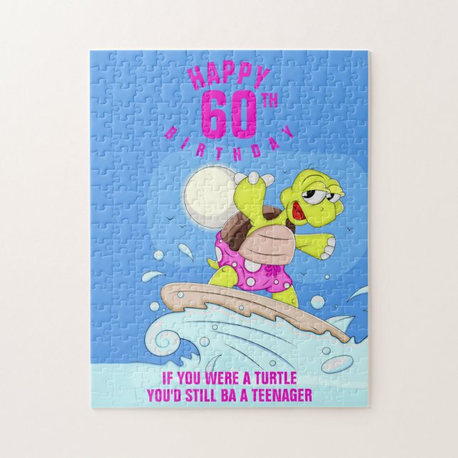 60. Geburtstag lustiges Zitat Jigsaw Puzzle (Vertikal)