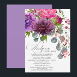 60. Geburtstag mit fabelhaftem Elegant Einladung<br><div class="desc">60. Geburtstag Einladungen mit fabelhaftem Elegant Floral 60. Das stilvolle Aquarell-Bouquet in Rosa, lila und bordeauxfarben mit Grün. Fügen Sie einfach Ihren eigenen Text für Ihre 60-jährige Einladung hinzu. Personalisiert, indem Sie den Text in den dafür vorgesehenen Textfeldern bearbeiten. Entworfen von ©Evco Studio www.zazzle.com/store/evcostudio</div>