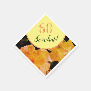 60. Geburtstag Motivierend Gelbes Roses-Party Serviette