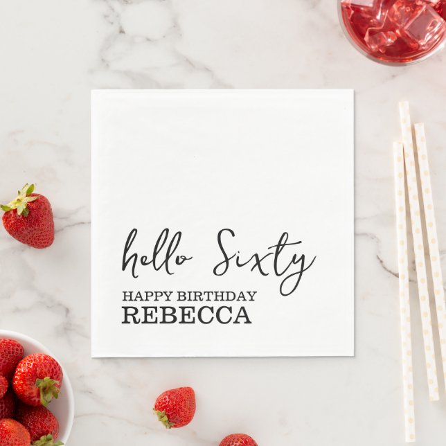 60. Geburtstag Napkins Serviette (Beispiel)