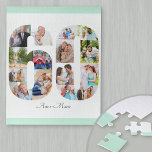 60. Geburtstag Nr. 60 Foto Collage Mint<br><div class="desc">Erstellen Sie Ihr eigenes Foto-Puzzle für ein einzigartiges 60. Geburtstagsgeschenk. Mit 15 benutzerdefinierten Fotos kann das Foto-Puzzle mit einem Namen weiter personalisiert werden. Die Zahl 60 Foto-Collage hat eine Vielzahl von Landschafts-, Quadrat- und Portrait-Fotos, die Ihnen viel Flexibilität bei der Platzierung Ihrer Lieblingsfotos geben. Foto-Rätsel sind ein tolles Erlebnis und...</div>