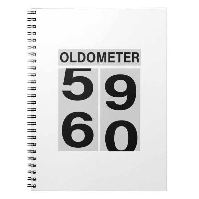 60. Geburtstag OLDOMETER Notizblock (Vorderseite)