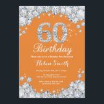 60. Geburtstag Orange und Silver Diamond Einladung<br><div class="desc">Einladung zum 60. Geburtstag. Orange und Silber Kristall Diamond. Eleganter Geburtstag Bash einladen. Erwachsener zum Geburtstag. Frauen zum Geburtstag. Männer zum Geburtstag. Für weitere Anpassungen klicken Sie bitte auf die Schaltfläche "Anpassen" und verwenden Sie unser Designwerkzeug,  um diese Vorlage zu ändern.</div>
