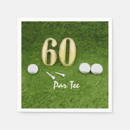 60. Geburtstag Par Tee Party für Golfer Serviette