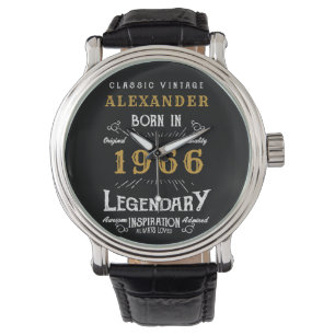 60. Geburtstag Personalisiert Geboren 1966 Vintage Armbanduhr