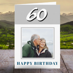 60. Geburtstag personalisiertes Foto. Karte