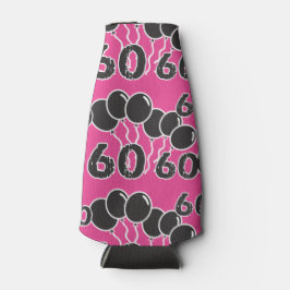 60. Geburtstag PINK BLACK Flaschenkühler