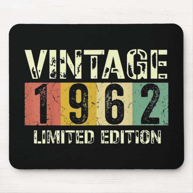 60. Geburtstag Retro Mousepad (Vorne)